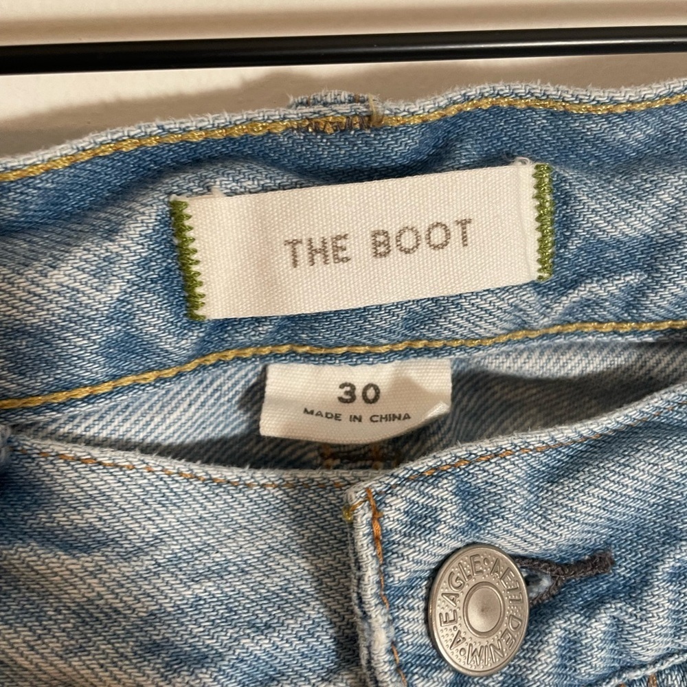 American Eagle AE77 The Boot Premium Denim Jean Size 30 Distressed - Picture 2 of 10